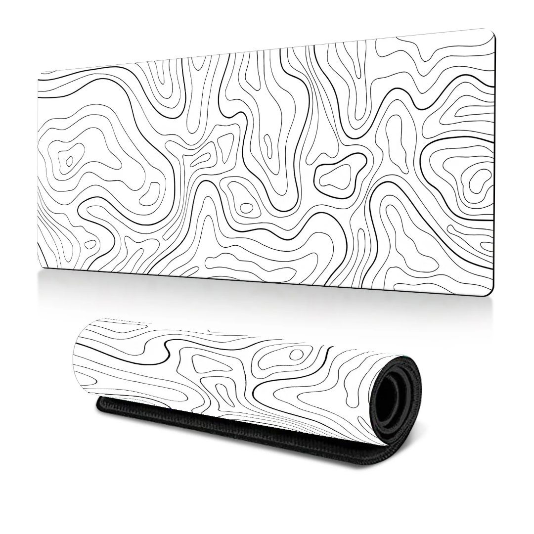 Pro-Grade Mouse Pad XXL Geographic Map Lines Topographic Design