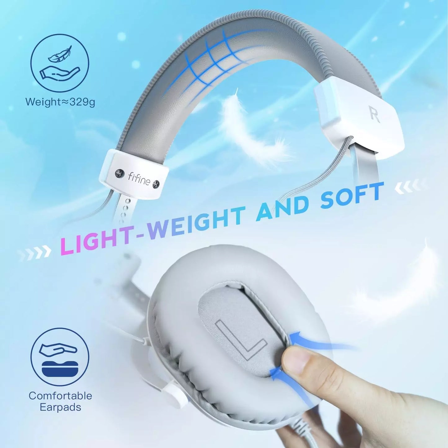 FIFINE H9 AmpliGame USB Gaming Headset – 7.1 Surround Sound
