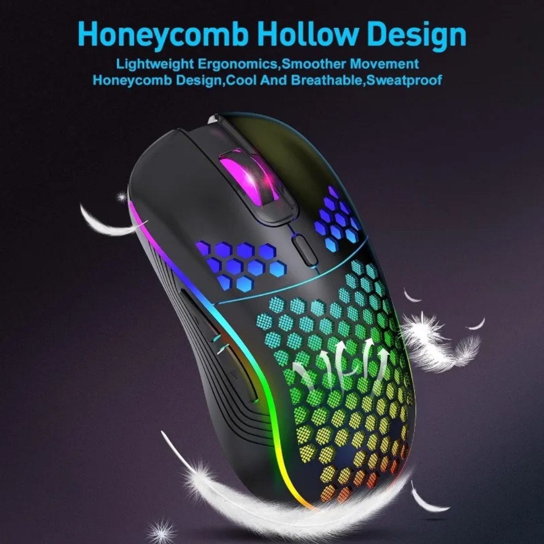 Wirless Gaiming mouse-RGB-3200DPI-2.4GHz USB Dongle-Budget Friendly