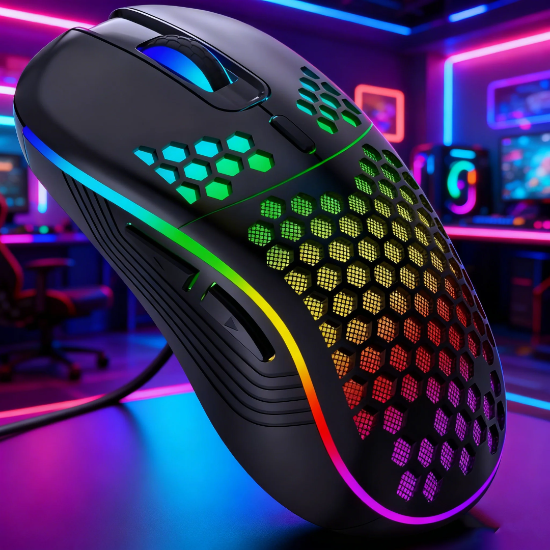 Wirless Gaiming mouse-RGB-3200DPI-2.4GHz USB Dongle-Budget Friendly