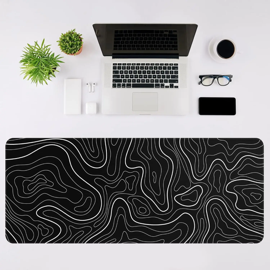Pro-Grade Mouse Pad XXL Geographic Map Lines Topographic Design