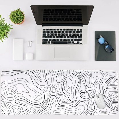 Pro-Grade Mouse Pad XXL Geographic Map Lines Topographic Design