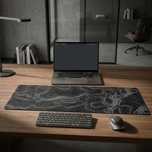 Pro-Grade Mouse Pad XXL Geographic Map Lines Topographic Design