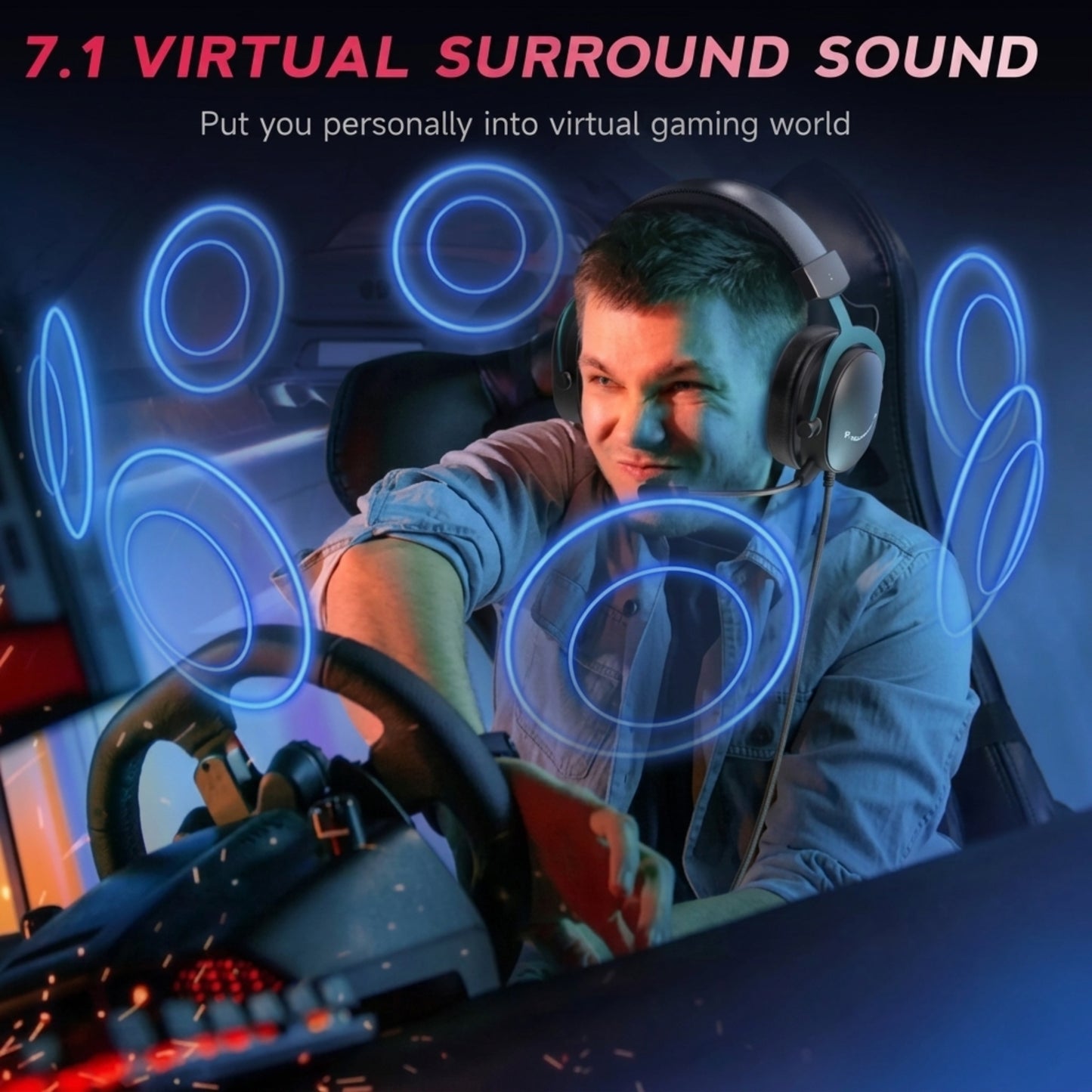 FIFINE H9 AmpliGame USB Gaming Headset – 7.1 Surround Sound