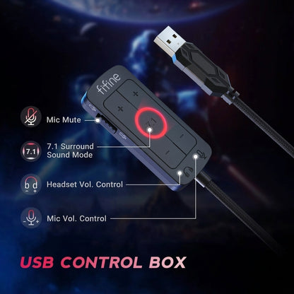 FIFINE H9 AmpliGame USB Gaming Headset – 7.1 Surround Sound
